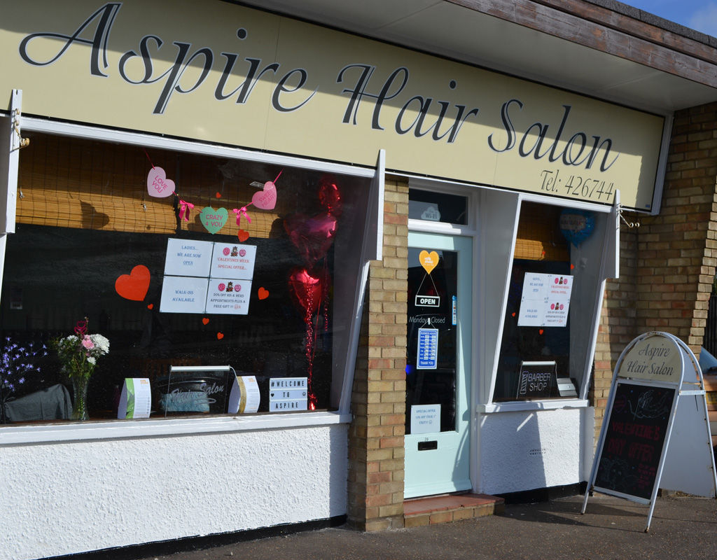 Aspire hair salon outside
